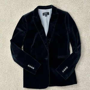 J Crew velvet blazer in Navy size 2